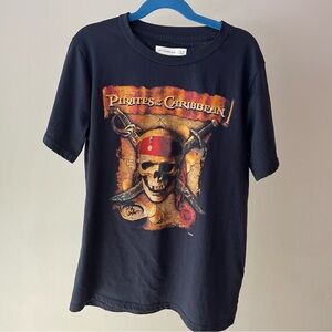 Abercrombie Kids T-shirt pirates of the caribbean print Size 13/14 Boys Navy